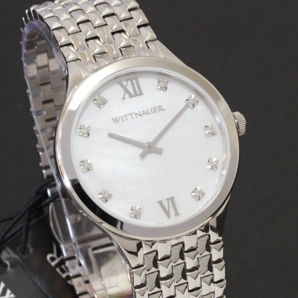 Wittnauer Ladies Cosmopolitan Watch 10 Hand Set Diamonds 34mm - Picture 5 of 13